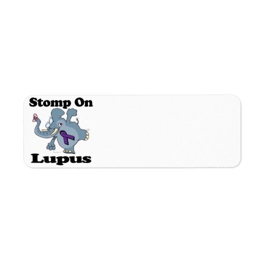 Olifantstomp op lupus (paarse) etiket (Voorkant)