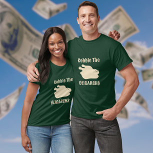 Oligarchen Turkije licht goud slogan T-shirt