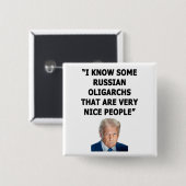 oligarchen vierkante button 5,1 cm (Voorkant /achterkant)