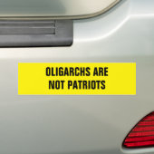 OLIGARCHEN ZIJN GEEN PATRIOTTEN BUMPERSTICKER (Op auto)