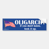 oligarchie bumpersticker (Voorkant)