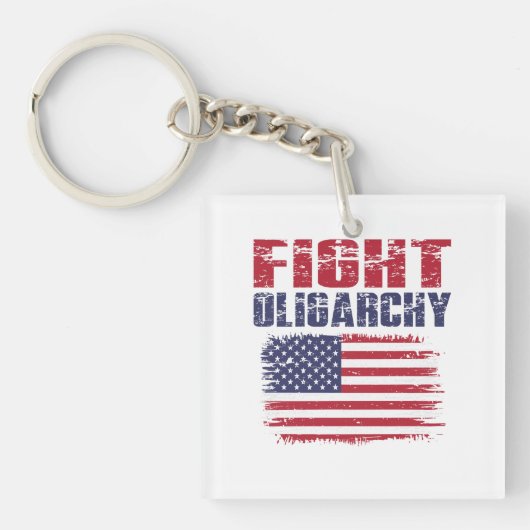 Oligarchie Protesteer Sleutelhanger (voorkant)