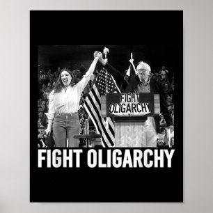 Oligarchie tegen Bernie Sanders en AOC Freedom Us Poster