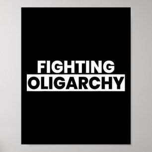 Oligarchieprotest tegen anti-Trump-activist Poster