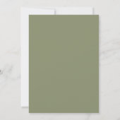 Olijf Aqua Pampas Eucalyptus Bruiloft Kaart (Achterkant)
