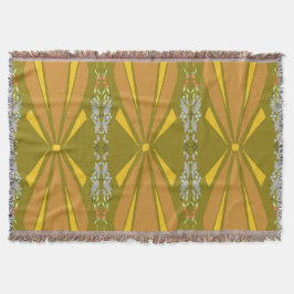 Olijf Art Deco Goud Uitbarsting Deken
