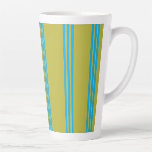 Olijf Aura  Blauw Latte Mok (Rechts)