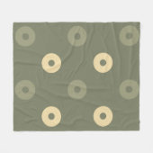 Olijf Beige Cirkel Bubble Minimale Eenvoudig Patro Fleece Deken (Voorkant (Horizontaal))