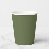Olijf & Beige Trouw Cups Papieren Bekers (Achterkant)