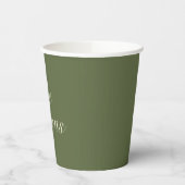 Olijf & Beige Trouw Cups Papieren Bekers (Links)