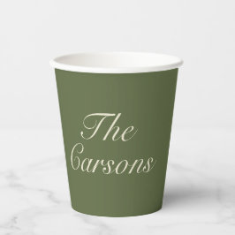 Olijf & Beige Trouw Cups Papieren Bekers