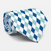 Olijf, Blauw, groene Retro Driehoekige Das (Opgerold)