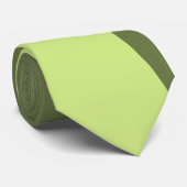 Olijf, Bleek groen Retro Gestreept Stropdas (Opgerold)