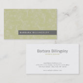 Olijf  Bloempatroon Visitekaartje Design (Voorkant / Achterkant)