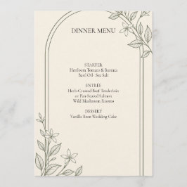 Olijf Botanische Boog Trouwdiner Menu