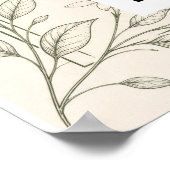 Olijf Botanische Trouwwebsite QR Code Bord Poster (Hoek)