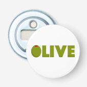Olijf Button Flesopener (Voorkant)