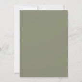 Olijf Charcoal Ranunculus Eucalyptus Bruiloft Kaart (Achterkant)