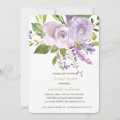 Olijf | Chic Lavender Floral Wedding Vrijgezellenf Kaart (Voorkant)