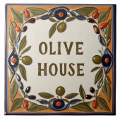 Olijf Custom House Name Bord Plaqueteken Tegeltje (Voorkant)