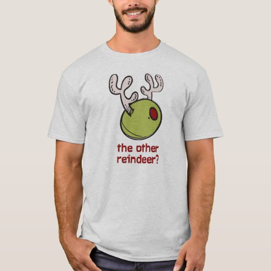 Olijf de andere rendieren? t-shirt (Voorkant)