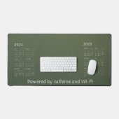 Olijf Desk Mat met Mid-Year Calendar (Keyboard & Muis)