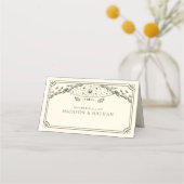 Olijf Elegant Gotische Tarot Kaart Bruiloft Plaatskaartje (Achterkant)