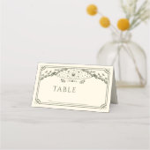 Olijf Elegant Gotische Tarot Kaart Bruiloft Plaatskaartje (Voorkant)