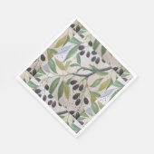 Olijf en grijze Middellandse Zee Luncheon Napkins Servet (Hoek)
