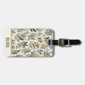 Olijf en Kruiden Minimale Elegant Gepersonaliseerd Bagagelabel (Voorkant horizontaal)