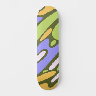 Olijf- en lavendel diagonaal penseelstreekpatroon persoonlijk skateboard