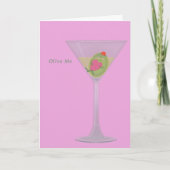 Olijf en Martini Valentijnsdagkaart Bedankkaart (Voorkant)