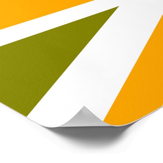 Olijf- en Oranje Uniefaciliteit Poster (Hoek)