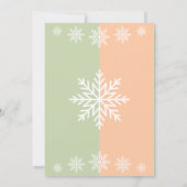 Olijf en perzik winter sneeuwvlokken Geslacht onth Kaart (Achterkant)