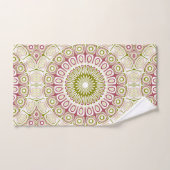 Olijf en Roos Mandala Patroon Bad Handdoek (Handdoek)