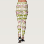 Olijf en Roos Mandala Patroon Leggings (Achterkant)