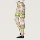 Olijf en Roos Mandala Patroon Leggings (Links)