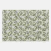 Olijf- en stengelpatroon met gepersonaliseerde boo inpakpapier vel (Voorkant 3)