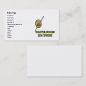 olijf eten visitekaartje (Voorkant / Achterkant)