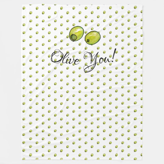 Olijf Fleece Deken (Voorkant)