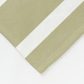 Olijf gestreept patroon met sterren fleece deken (Hoek)