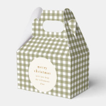 Olijf Gingham Plaid Persoonlijk Van Kerstmis