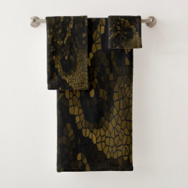 Olijf Glas in lood vlinder Bad Handdoek