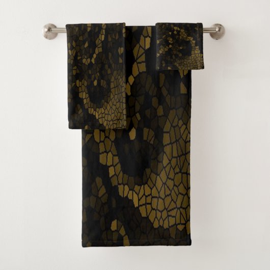 Olijf Glas in lood vlinder Bad Handdoek (Insitu)