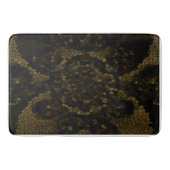 Olijf Glas in lood vlinder Badmat (Voorkant)