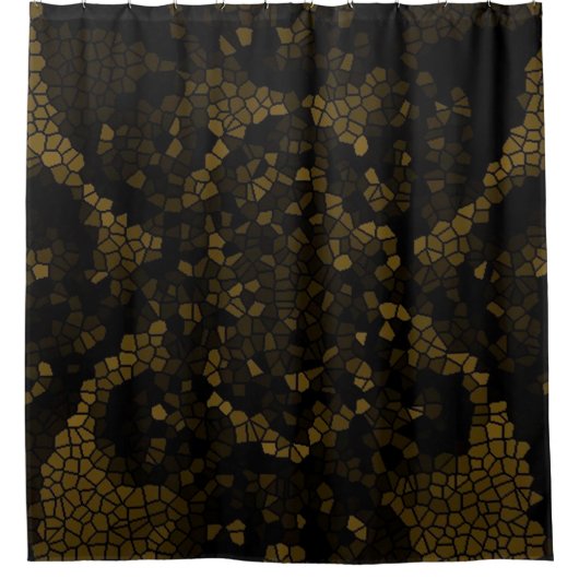 Olijf Glas in lood vlinder Douchegordijn (Voorkant)