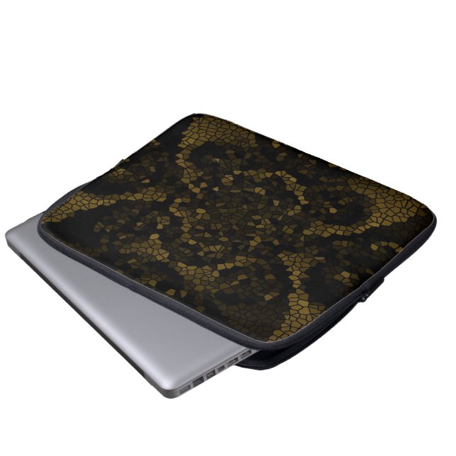 Olijf Glas in lood vlinder Laptop Sleeve (Voorkant onderkant)