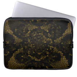 Olijf Glas in lood vlinder Laptop Sleeve