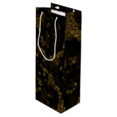 Olijf Glas in lood vlinder Wijn Cadeautas (Voorkant Gekanteld)