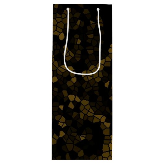 Olijf Glas in lood vlinder Wijn Cadeautas (Voorkant)